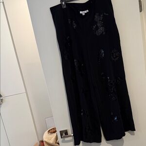 Chico's Black Maxi Skirt with Sequin Accents